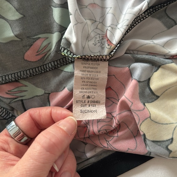 Body Central Strapless Dress - Black with Floral Design - Picture 4 of 5